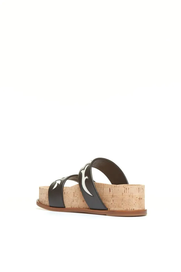 Women Sandals Gabriela Hearst Flame Striker Sandal In Black Leather