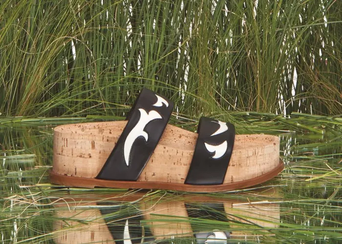 Women Sandals Gabriela Hearst Flame Striker Sandal In Black Leather