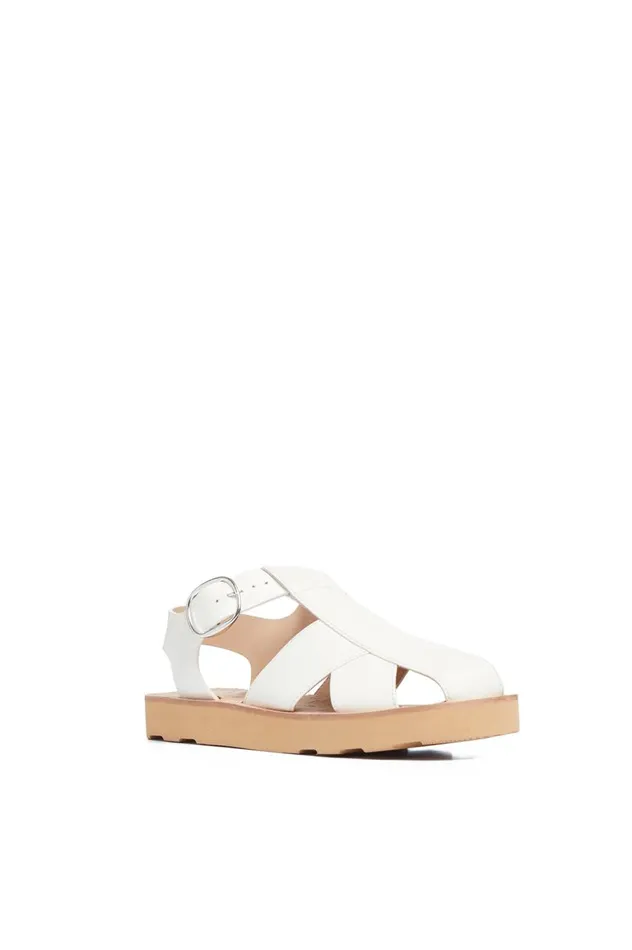 Women Sandals Gabriela Hearst Horatio Flat Sandal In Cream Nappa Leather