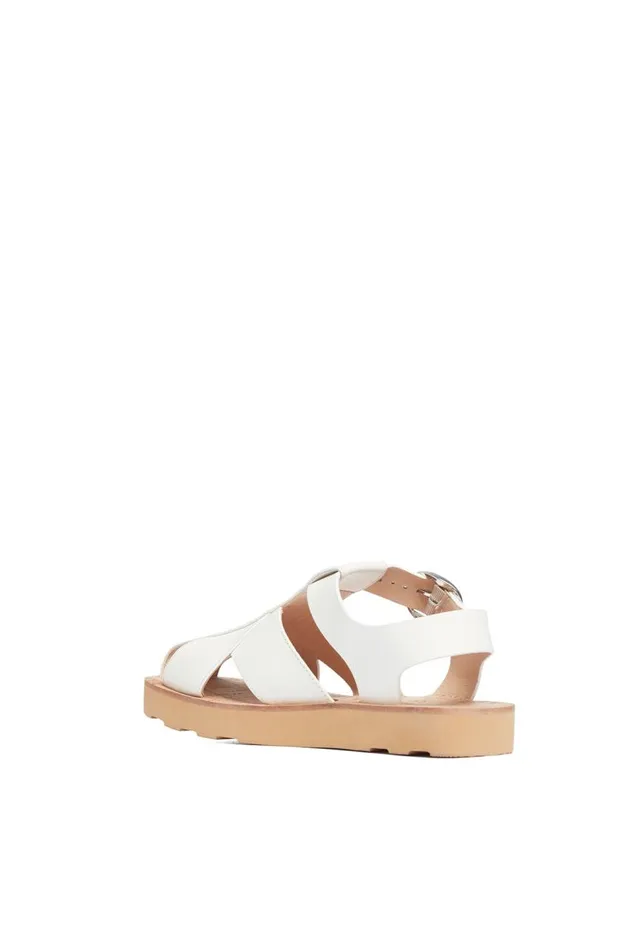 Women Sandals Gabriela Hearst Horatio Flat Sandal In Cream Nappa Leather