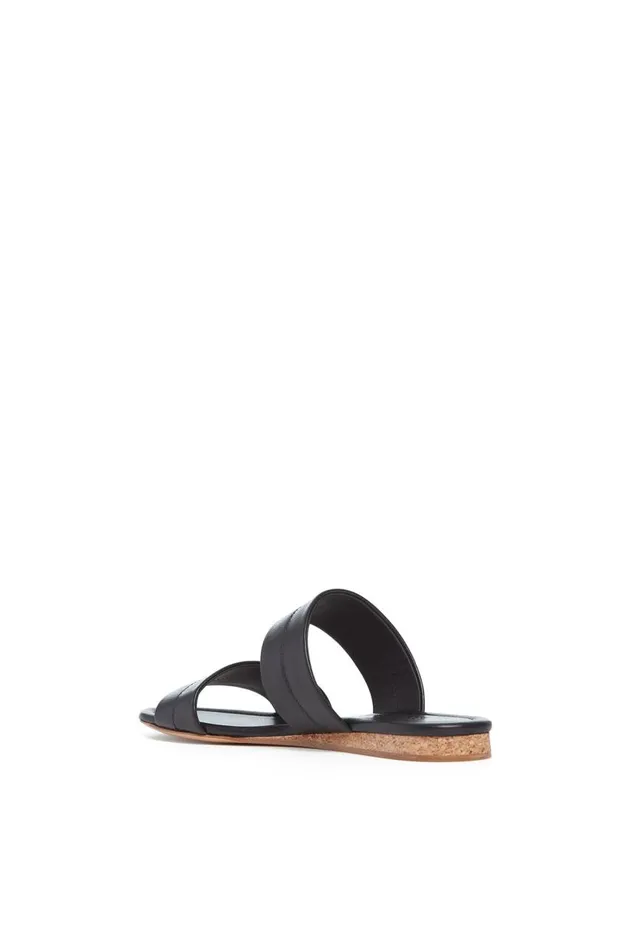 Women Sandals Gabriela Hearst Lora Flat Sandal In Black Leather