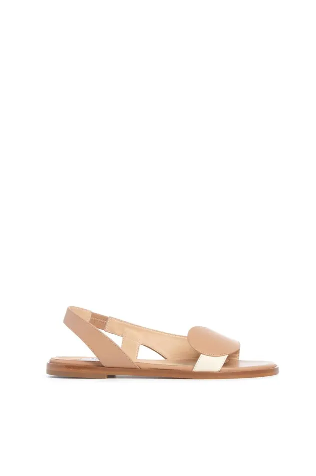 Women Sandals Gabriela Hearst Pippa Flat Sandal In Ivory and Nude Leather