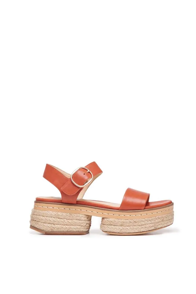 Women Sandals Gabriela Hearst Ryka Platform Sandal In Henna Leather
