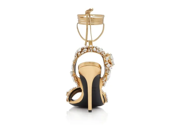 Women Sandals Tom Ford Mirror Leather And Crystal Stones Pointy Jewel Sandal Goldcrystal Women Sandals Tom Ford Mirror Leather And Crystal Stones Pointy Jewel Sandal Goldcrystal