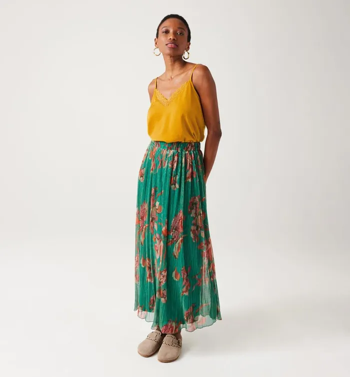 Women Satin And Lace Top 8211 Ochre Promod Tops Women Satin And Lace Top 8211 Ochre Promod Tops