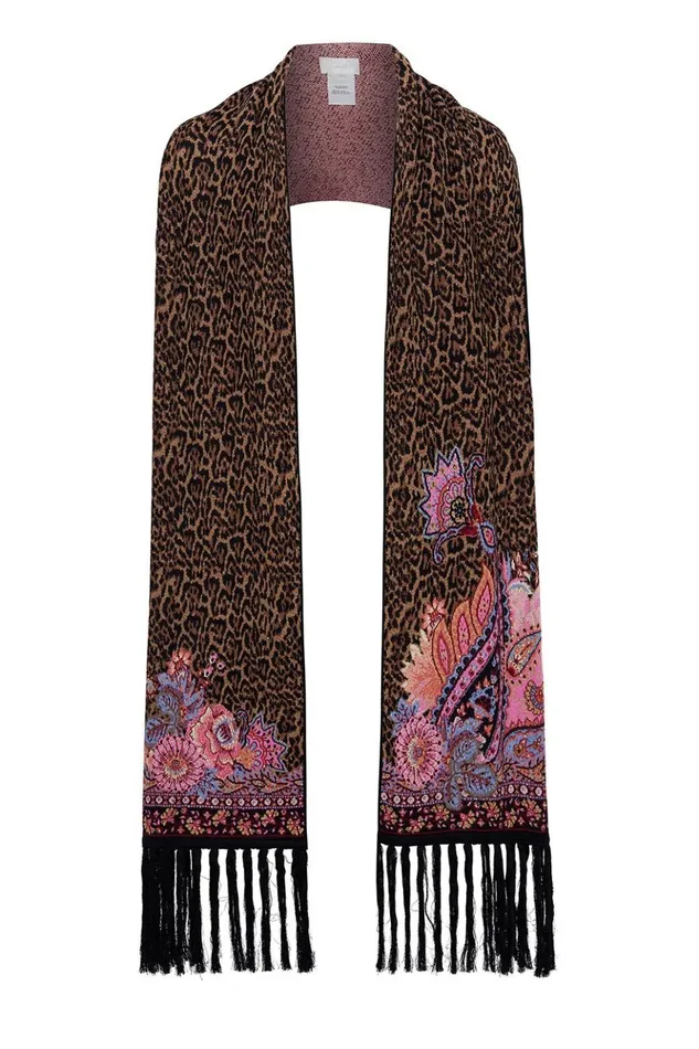 Women Scarves Camilla Jacquard Scarf With Fringing Mayfair Mary
