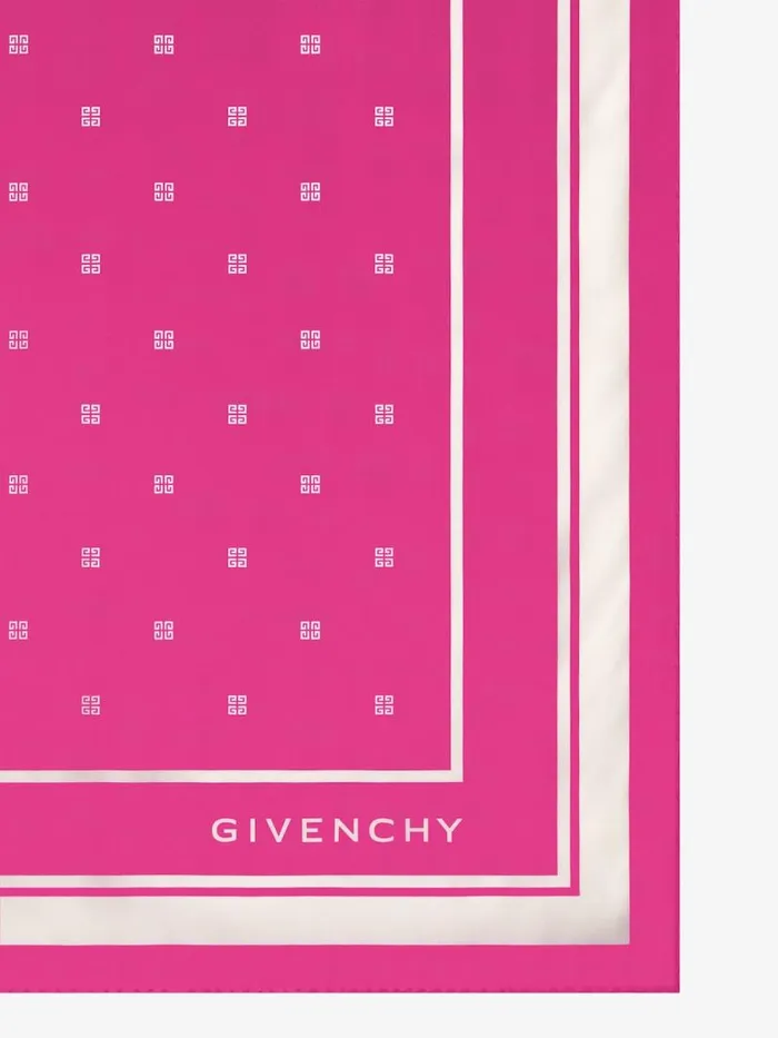 Women Scarves Givenchy Square In 4G Silk Dark Pink Women Scarves Givenchy Square In 4G Silk Dark Pink
