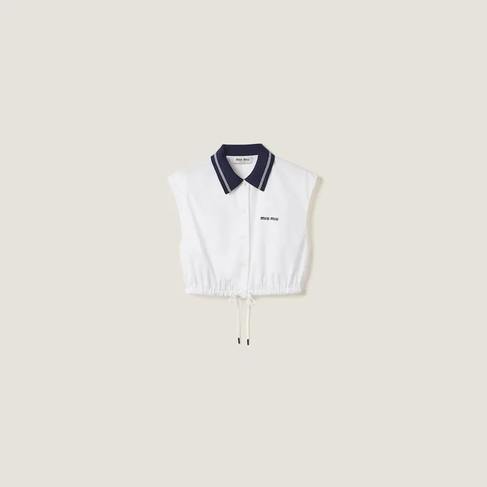 Women Shirts And Tops Miu Miu Poplin Top White