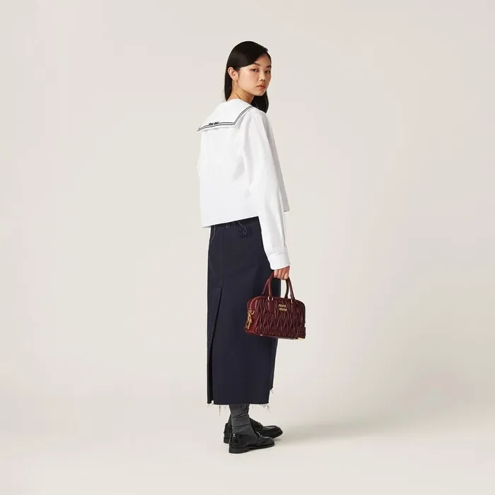 Women Shirts And Tops Miu Miu Sailor Poplin Shirt White Women Shirts And Tops Miu Miu Sailor Poplin Shirt White