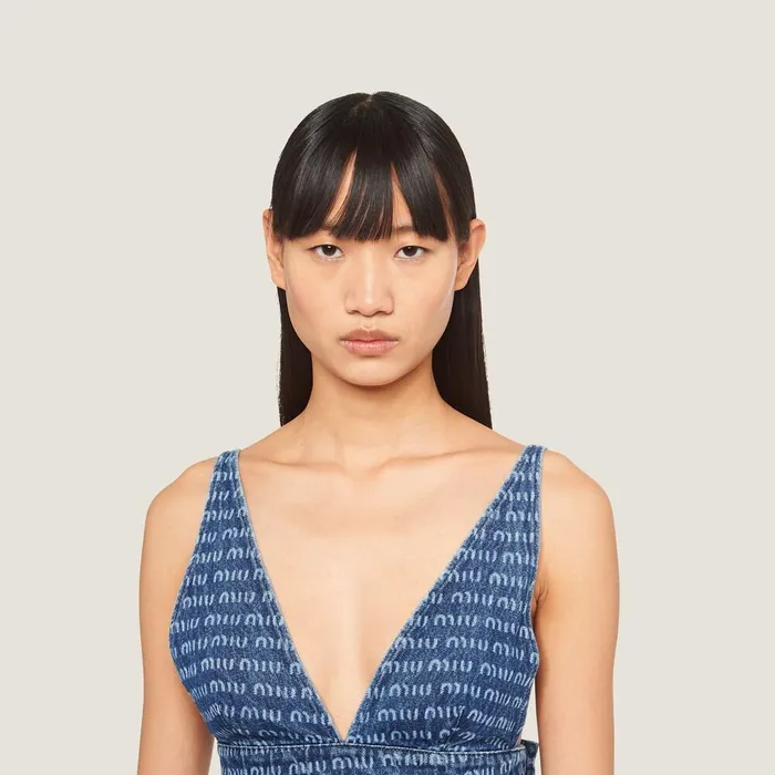 Women Shirts And Tops Miu Miu Singlebreasted Tweed Top Navy Women Shirts And Tops Miu Miu Singlebreasted Tweed Top Navy