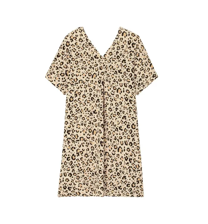 Women Short Patterned Dress 8211 Ecru Print Promod Dresses Women Short Patterned Dress 8211 Ecru Print Promod Dresses