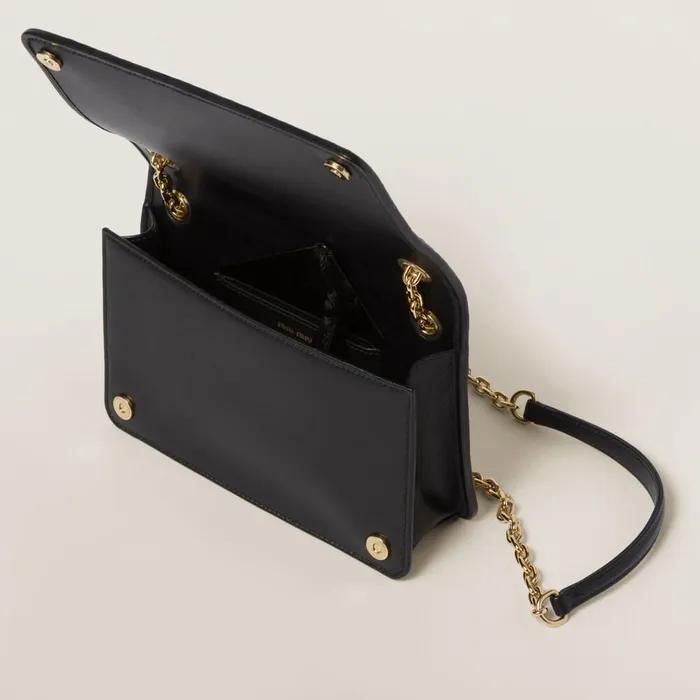 Women Shoulder Bags Miu Miu Matelass Nappa Leather Minibag Black Women Shoulder Bags Miu Miu Matelass Nappa Leather Minibag Black