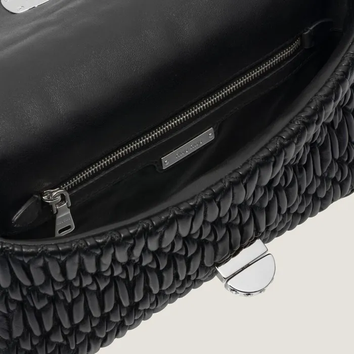Women Shoulder Bags Miu Miu Miu Miu Iconic Crystal Cloqu Nappa Leather Bag Black Women Shoulder Bags Miu Miu Miu Miu Iconic Crystal Cloqu Nappa Leather Bag Black