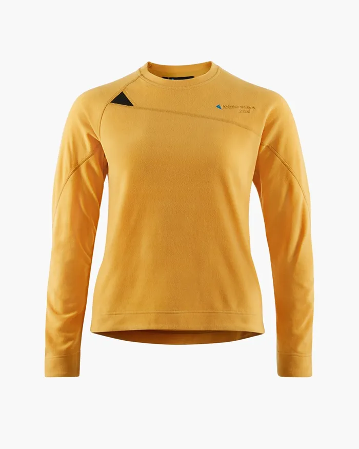 Women Sigyn Crew Sweater Amber Gold Klttermusen Fleeces and Sweaters