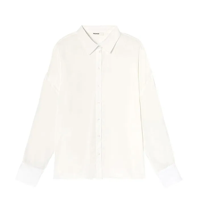 Women Silky Shirt 8211 Ecru Promod Shirts And Tunics Women Silky Shirt 8211 Ecru Promod Shirts And Tunics