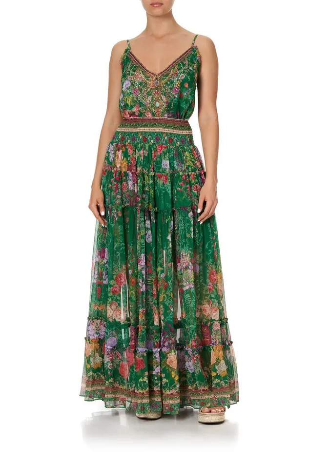 Women Skirts Camilla 4 Tiered Gathered Skirt Diaries From A Villa