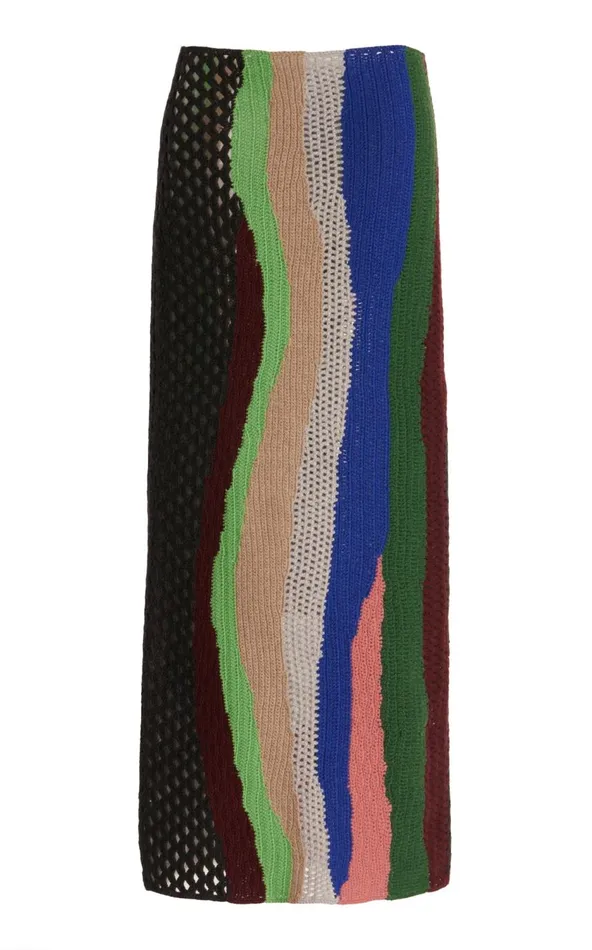 Women Skirts Gabriela Hearst Fatima Crochet Skirt In Multi Cashmere