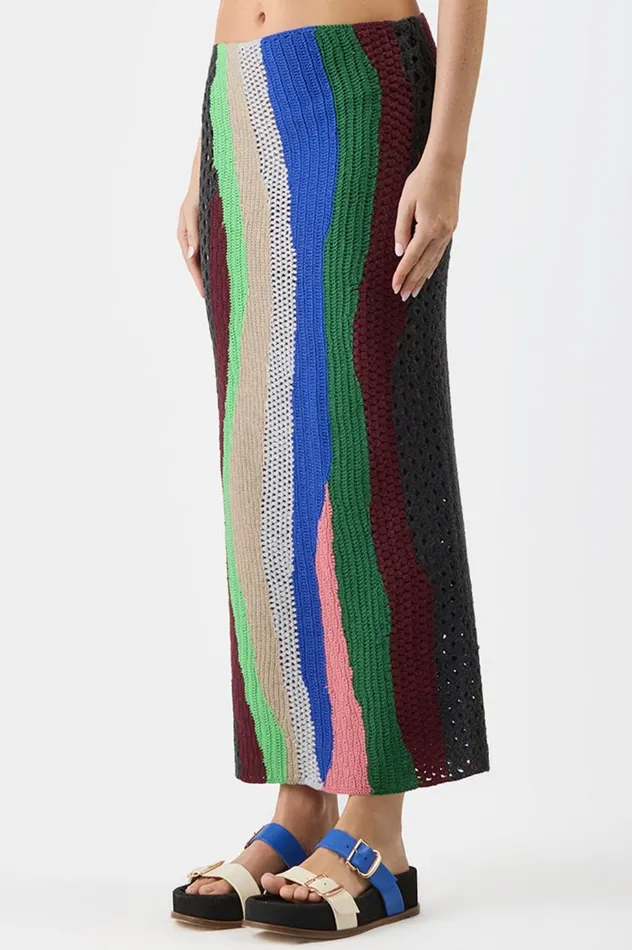 Women Skirts Gabriela Hearst Fatima Crochet Skirt In Multi Cashmere
