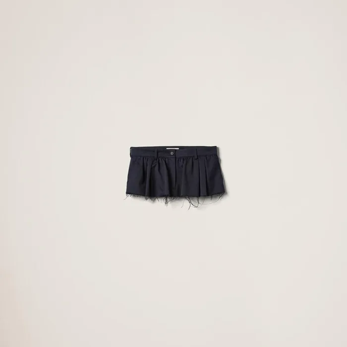 Women Skirts Miu Miu Chino Miniskirt Navy