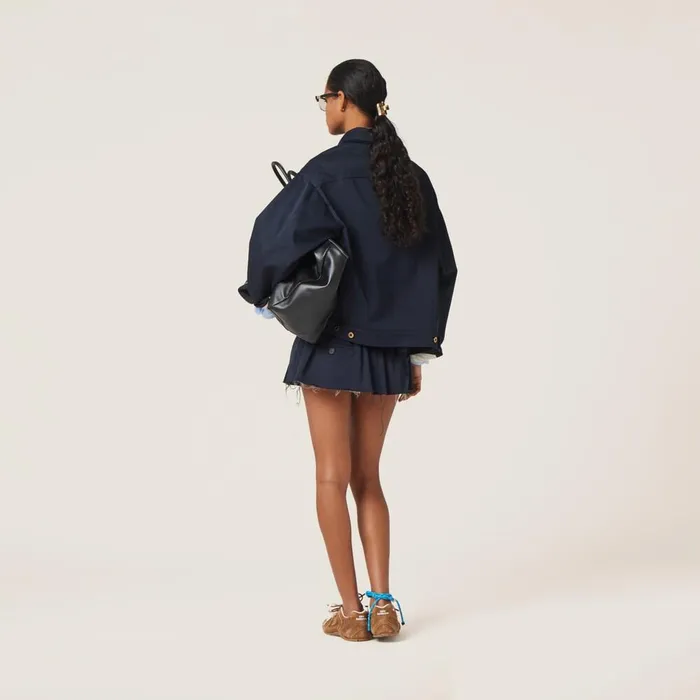 Women Skirts Miu Miu Chino Miniskirt Navy Women Skirts Miu Miu Chino Miniskirt Navy