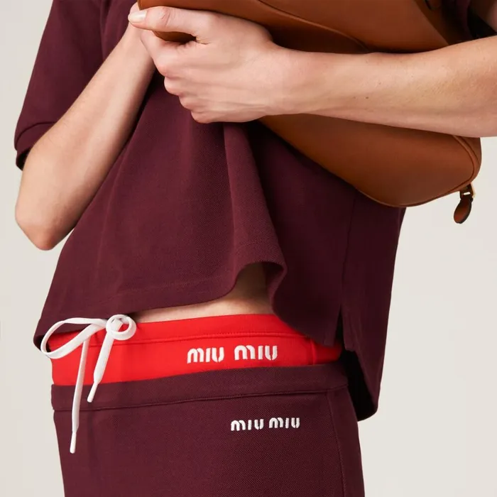 Women Skirts Miu Miu Cotton Piqu Skirt Amaranth Redmaize Yellow Women Skirts Miu Miu Cotton Piqu Skirt Amaranth Redmaize Yellow