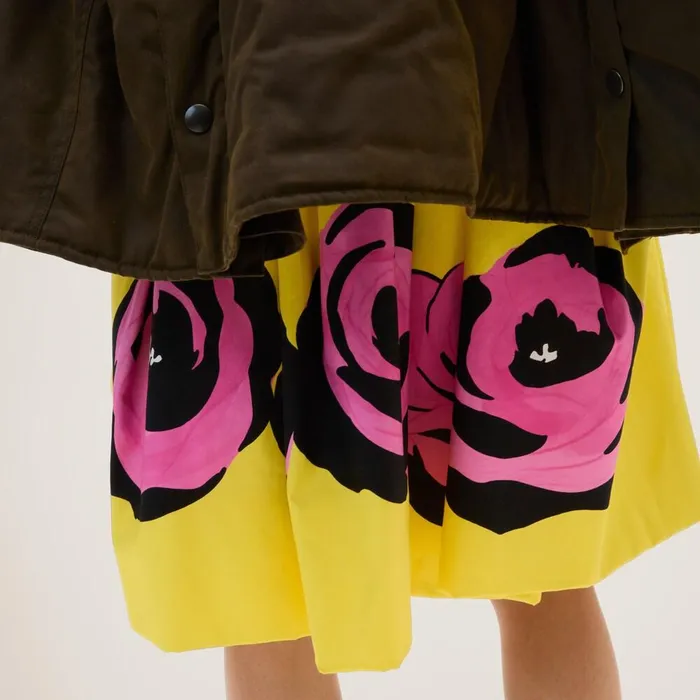Women Skirts Miu Miu Poplin And Jersey Skirt Yellowpink Women Skirts Miu Miu Poplin And Jersey Skirt Yellowpink