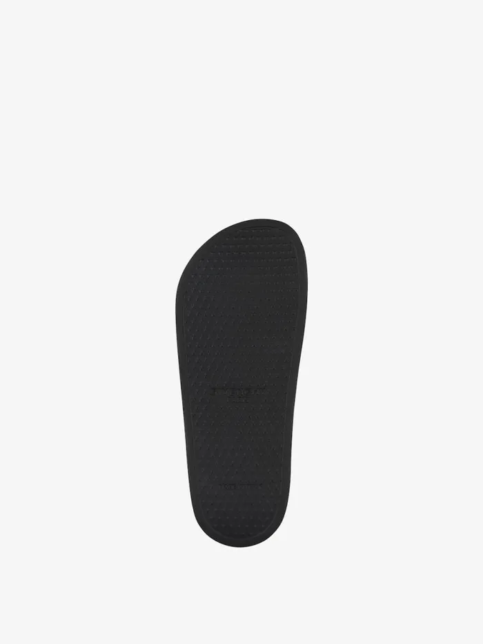 Women Slides and Sandals Givenchy Slide Flat Sandals In Rubber Black Women Slides and Sandals Givenchy Slide Flat Sandals In Rubber Black