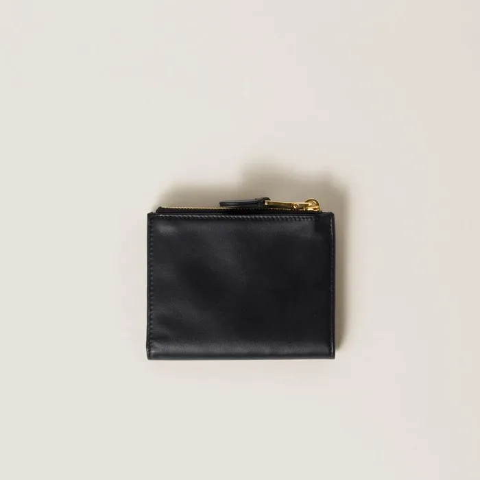 Women Small Wallets Miu Miu Small Leather Wallet Black Women Small Wallets Miu Miu Small Leather Wallet Black