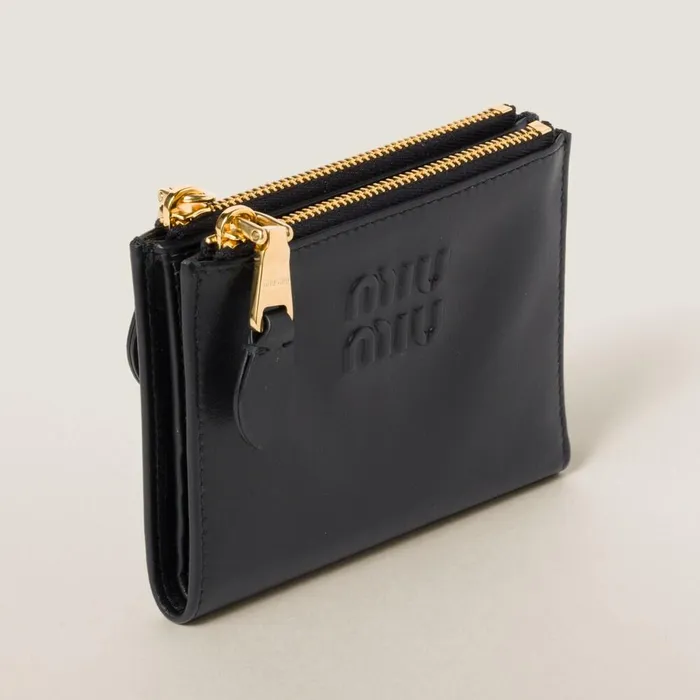 Women Small Wallets Miu Miu Small Leather Wallet Black Women Small Wallets Miu Miu Small Leather Wallet Black