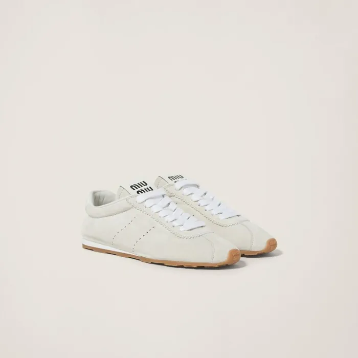Women Sneakers Miu Miu Suede Sneakers White
