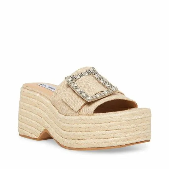 Women SOLANA NATURAL Natural Steve Madden Sandals Women SOLANA NATURAL Natural Steve Madden Sandals