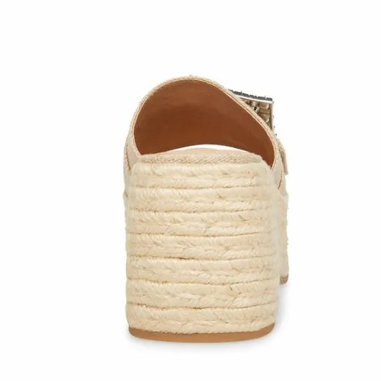 Women SOLANA NATURAL Natural Steve Madden Sandals Women SOLANA NATURAL Natural Steve Madden Sandals