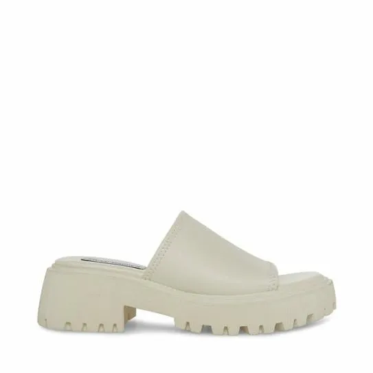 Women SOPHINA WHITE LEATHER White Leather Steve Madden Sandals