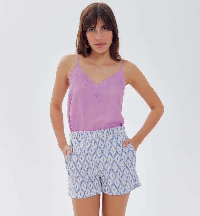 Women Strappy Top 8211 Light Lilac Promod Tops