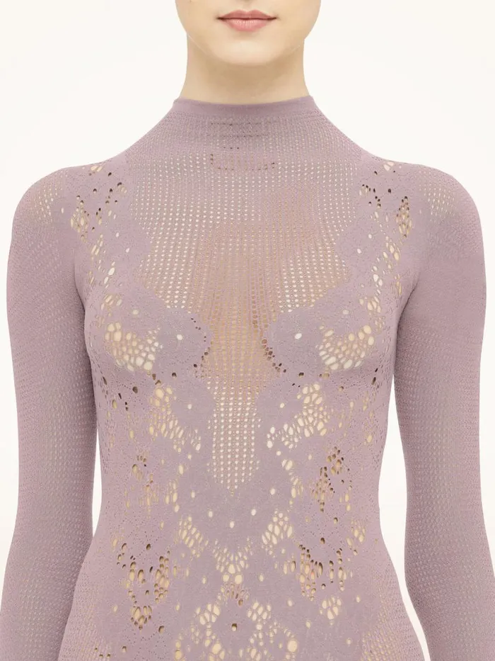 Women String Bodies Wolford Flower Lace String Body Arctic Dust