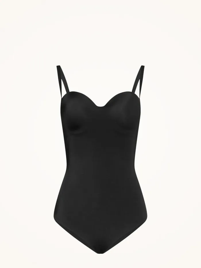 Women String Bodies Wolford Mat De Luxe Form String Body Black