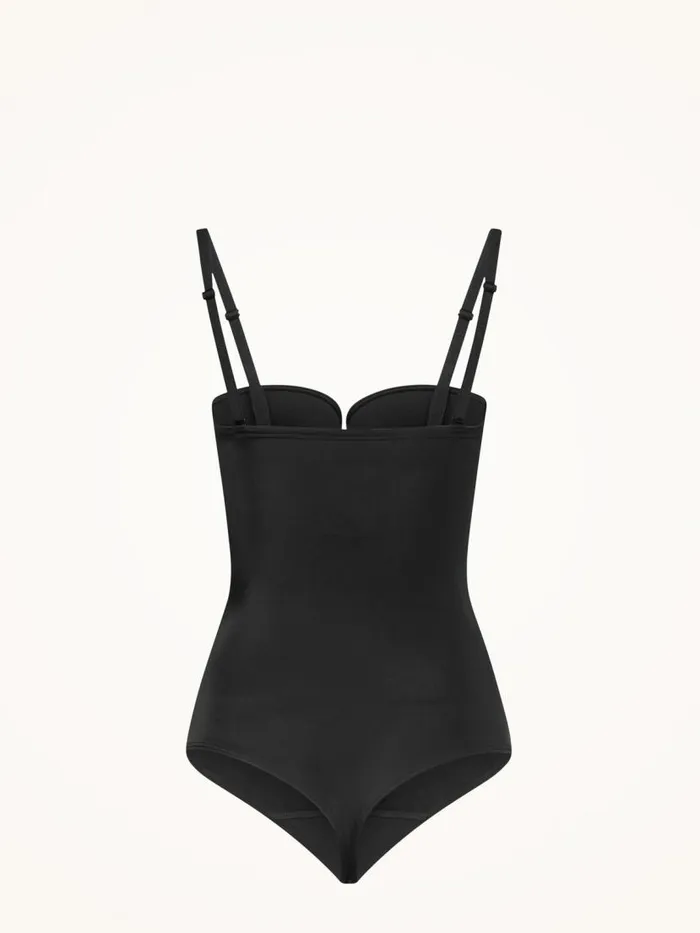 Women String Bodies Wolford Mat De Luxe Form String Body Black
