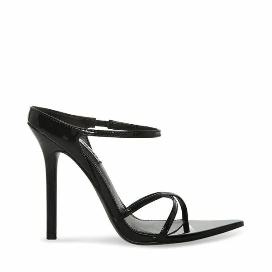Women STUNNER BLACK PATENT Black Patent Steve Madden Heels