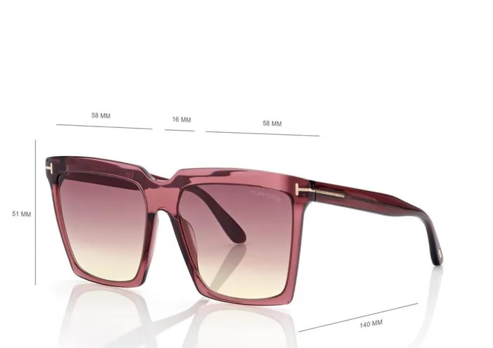 Women SUNGLASSES Tom Ford Sabrina Sunglasses Shiny Bordeaux Women SUNGLASSES Tom Ford Sabrina Sunglasses Shiny Bordeaux