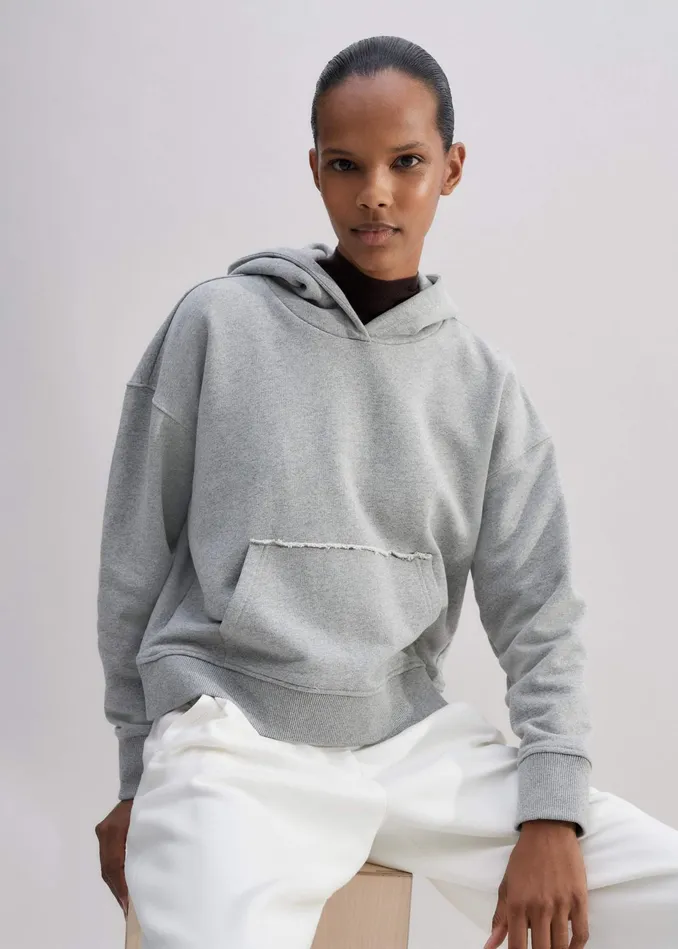 Women Sweatshirting Hoody Pale Grey Marl MEEM