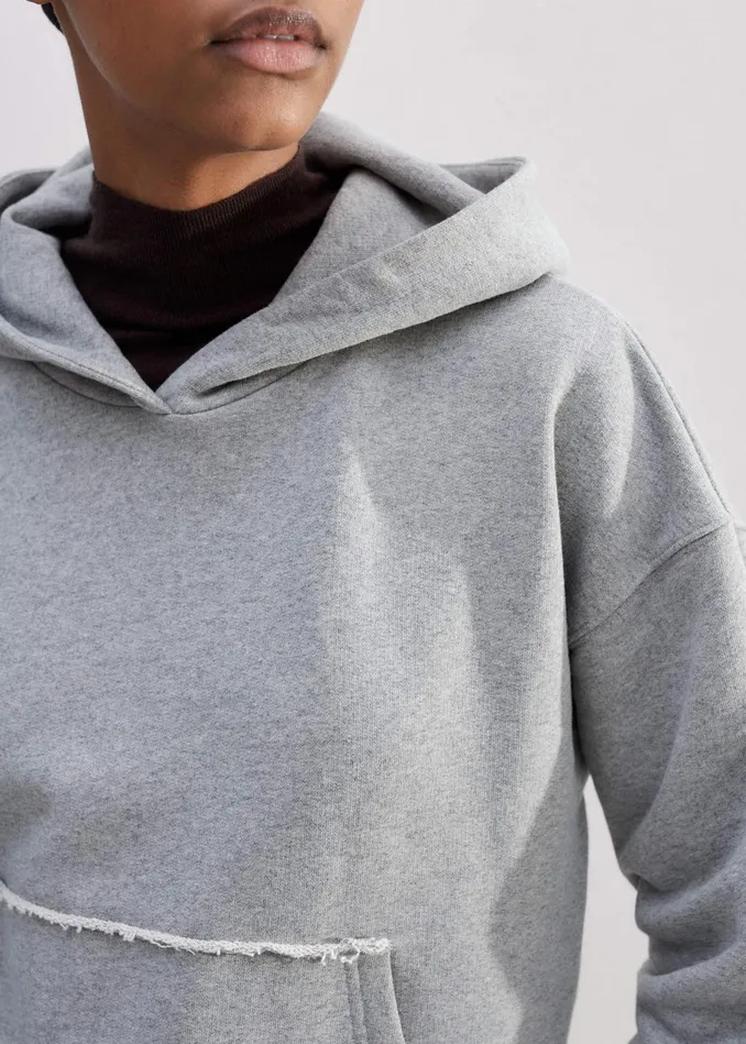 Women Sweatshirting Hoody Pale Grey Marl MEEM