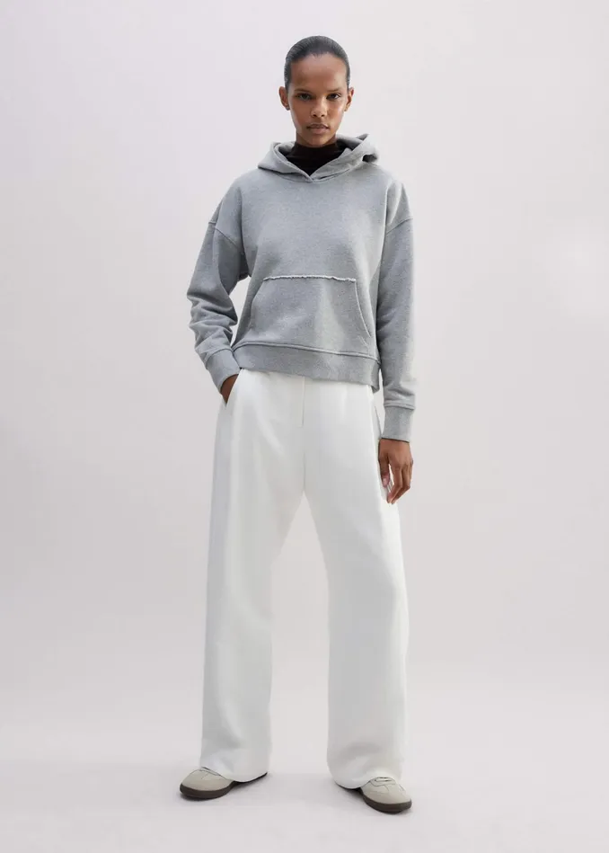 Women Sweatshirting Hoody Pale Grey Marl MEEM