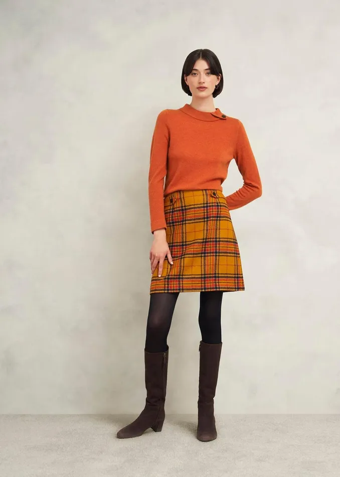 Women Talia Wool Cashmere Jumper Topaz Orange Hobbs Jumpers and Cardigans