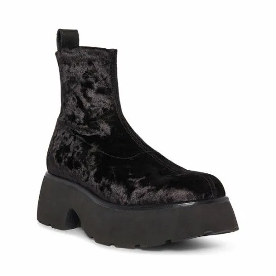Women THELMA BLACK VELVET Black Velvet Steve Madden Boots and Booties Women THELMA BLACK VELVET Black Velvet Steve Madden Boots and Booties
