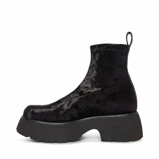 Women THELMA BLACK VELVET Black Velvet Steve Madden Boots and Booties Women THELMA BLACK VELVET Black Velvet Steve Madden Boots and Booties