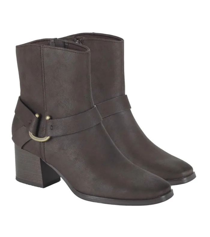 Women Tiana Block Heel Bootie Dark Brown Baretraps Booties