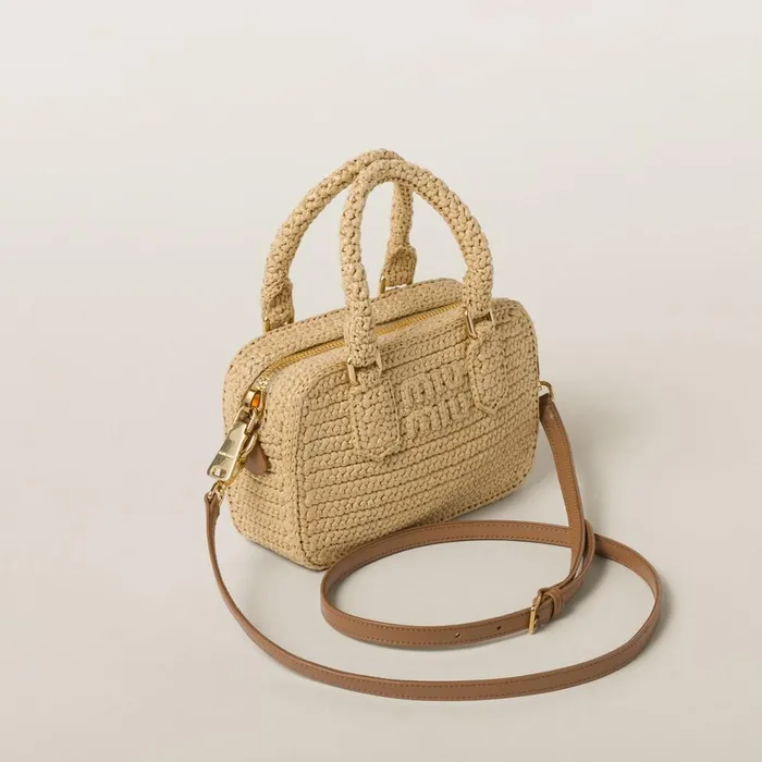 Women Top Handles Miu Miu Arcadie Crochet Bag Natural Women Top Handles Miu Miu Arcadie Crochet Bag Natural