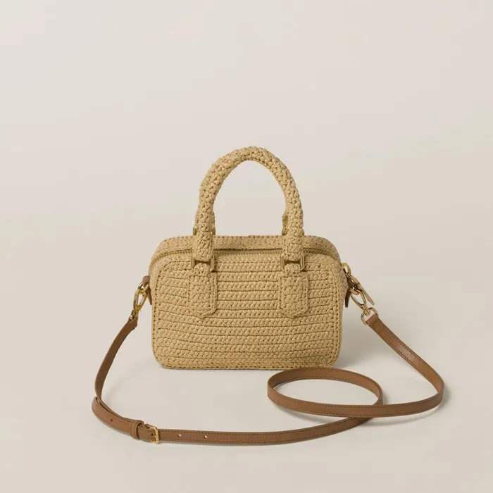 Women Top Handles Miu Miu Arcadie Crochet Bag Natural Women Top Handles Miu Miu Arcadie Crochet Bag Natural