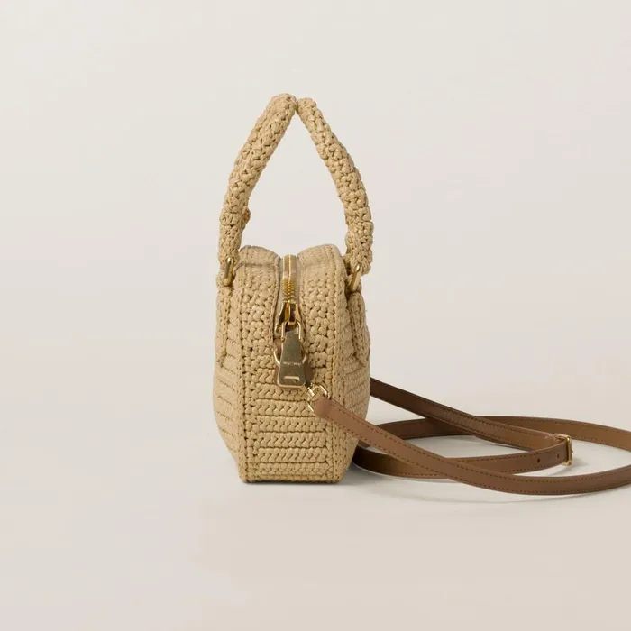 Women Top Handles Miu Miu Arcadie Crochet Bag Natural Women Top Handles Miu Miu Arcadie Crochet Bag Natural