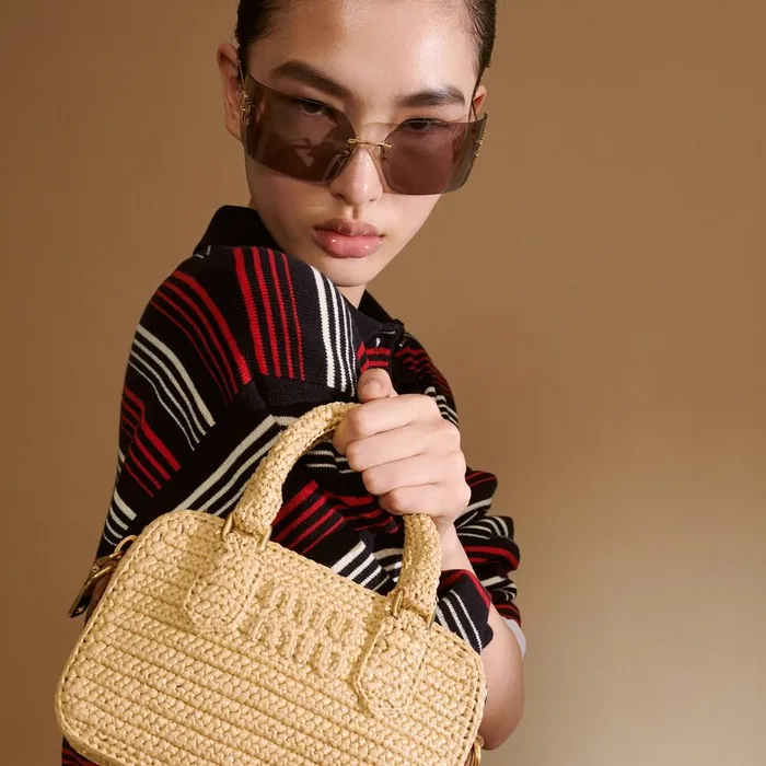 Women Top Handles Miu Miu Arcadie Crochet Bag Natural Women Top Handles Miu Miu Arcadie Crochet Bag Natural